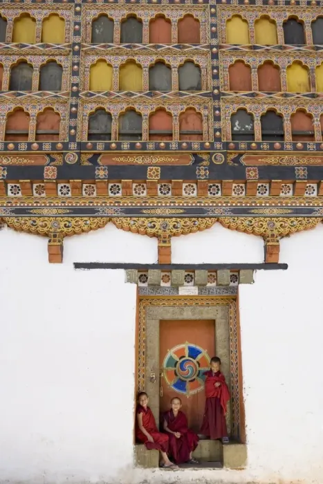 Framed Print : Buddhist monks, Paro Dzong, Paro, Bhutan, Asia Framed Print : Buddhist monks, Paro Dzong, Paro, Bhutan, Asia