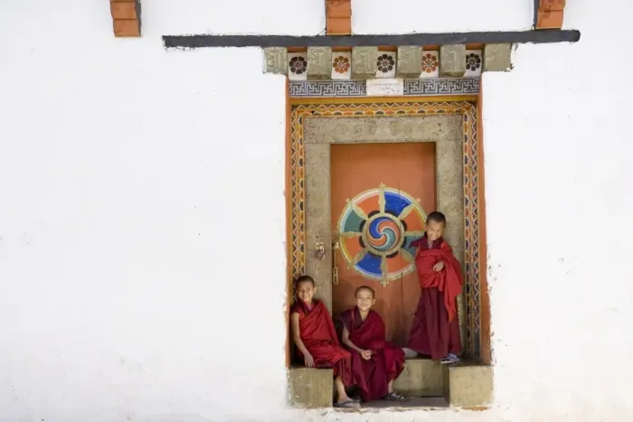 Framed Print : Buddhist monks, Paro Dzong, Paro, Bhutan, Asia Framed Print : Buddhist monks, Paro Dzong, Paro, Bhutan, Asia