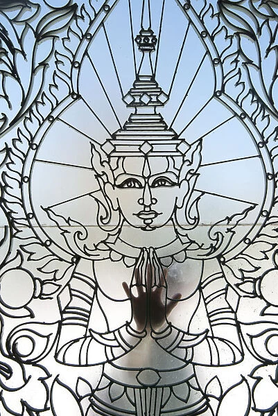 Buddhist motif out of wrought iron at the Royal Palace, Phnom Penh, Cambodia, Indochina