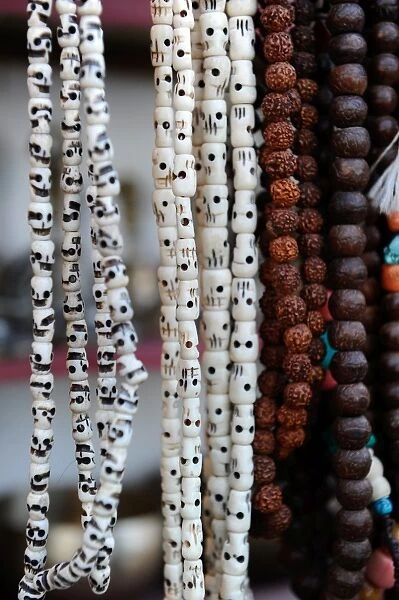 Buddhist prayer beads, Dharamsala, Himachal Pradesh, India, Asia