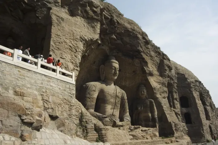 Framed Print : Buddhist statues of Yungang Caves cut during the Northern Wei Dynasty in 460 AD Framed Print : Buddhist statues of Yungang Caves cut during the Northern Wei Dynasty in 460 AD
