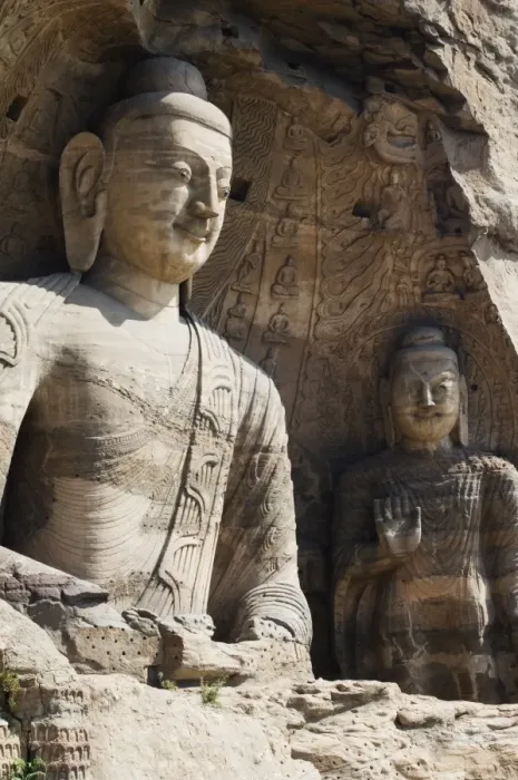 Framed Print : Buddhist statues of Yungang Caves cut during the Northern Wei Dynasty in 460 AD Framed Print : Buddhist statues of Yungang Caves cut during the Northern Wei Dynasty in 460 AD