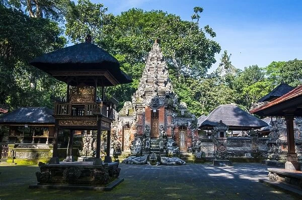 Buddhist temple in the Monkey Forest, Ubud, Bali, Indonesia, Southeast Asia, Asia