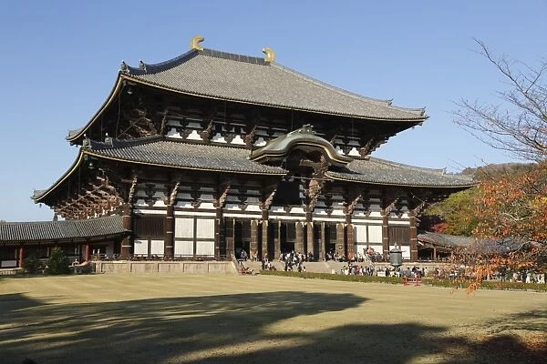 The Buddhist Temple of Todai-ji, UNESCO World Heritage Site, Nara, Kansai, Japan, Asia