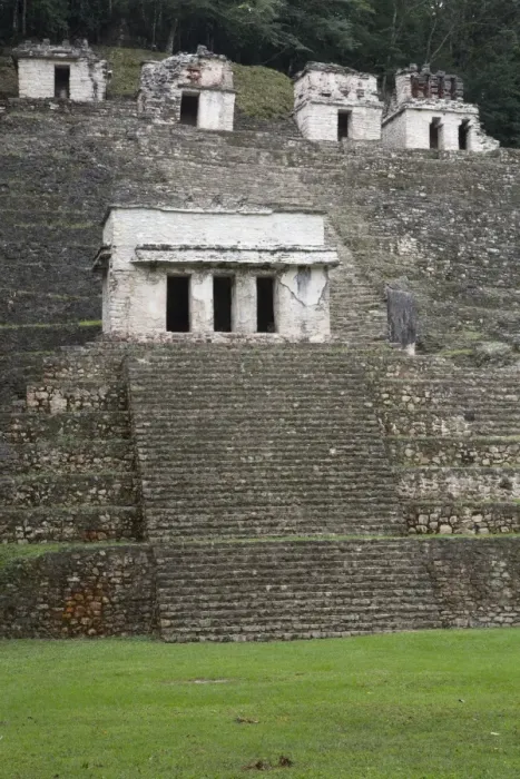 Framed Print : Building 2 in the foreground, Bonampak Archaeological Zone, Chiapas, Mexico, North America