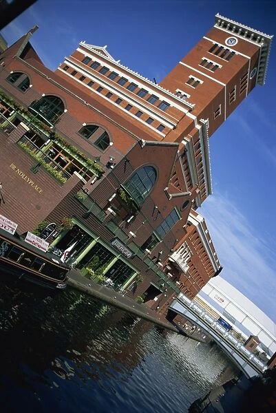 Building beside the canal, Brindley Place and NIA, Gas Street Basin, Birmingham