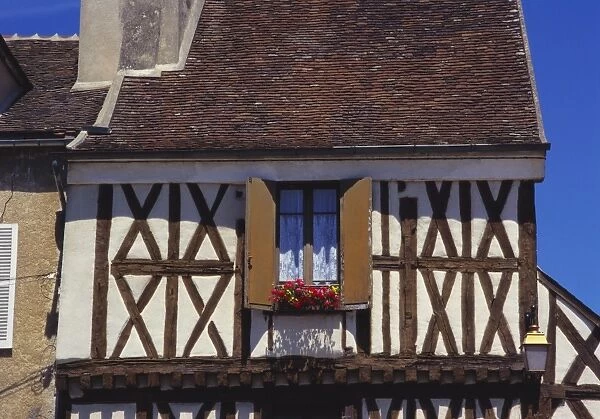 Building Exterior in the Village of Chablis, Burgundy, France