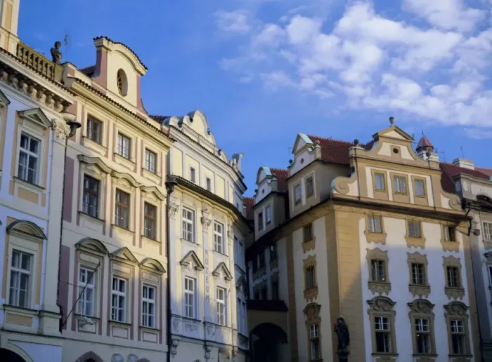 Framed Print : Building facades in the Old Town Square, Prague, UNESCO World Heritage Site Framed Print : Building facades in the Old Town Square, Prague, UNESCO World Heritage Site