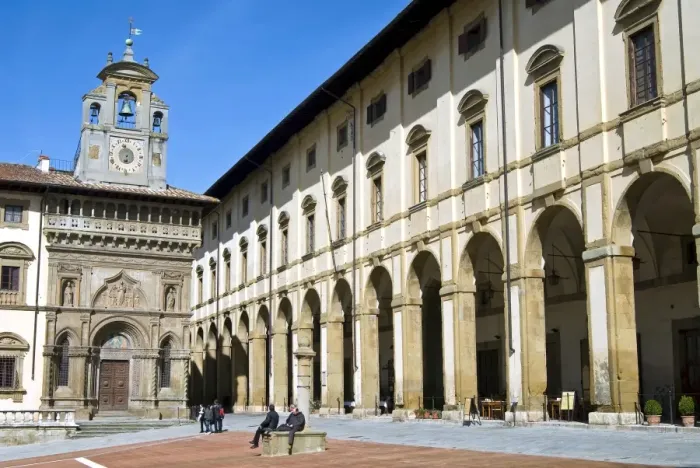 Framed Print : The building of Fraternita dei Laici, Piazza Vasari or Piazza Grande, Arezzo