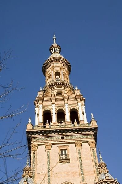 Detail of building on the Plaza de Espana erected for