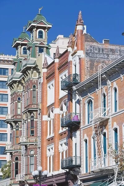 Buildings on 5th Avenue, Gaslamp district, San Diego, California, United States of America