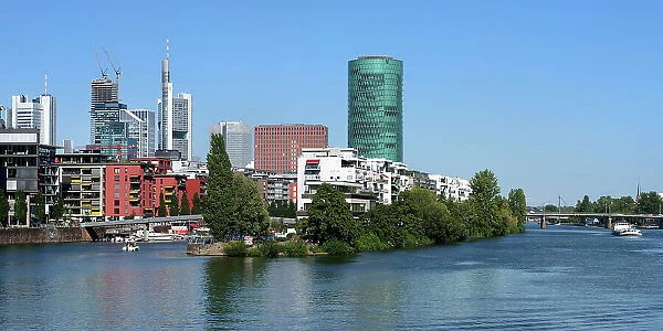 Buildings in the banking district, Frankfurt am Main, Hesse, Germany, Europe