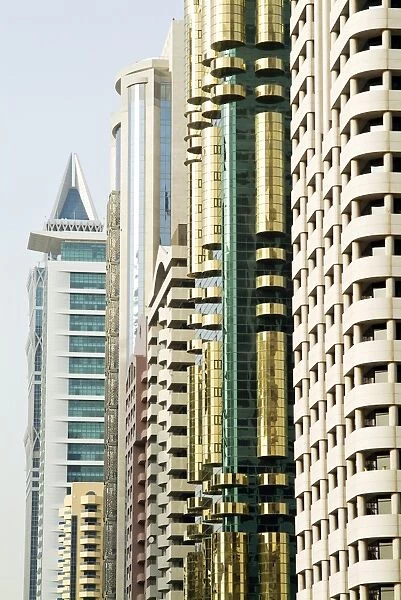 Buildings in E11 or Sheikh Zayed Road, Dubai, United Arab Emirates, Middle East