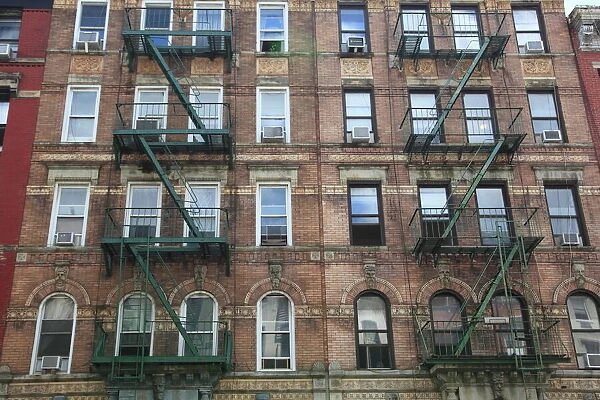Buildings featured on cover of Led Zeppelin album Physical Graffiti, St. Marks Place, East Village, Manhattan, New York City, United States of America, North America