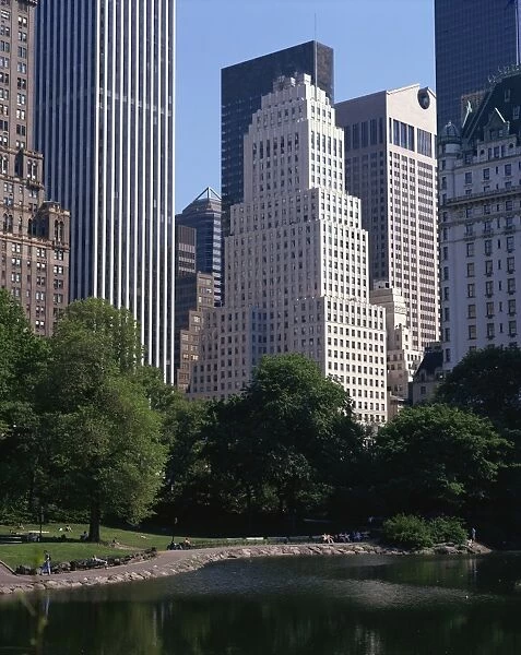 Buildings lining Central Park
