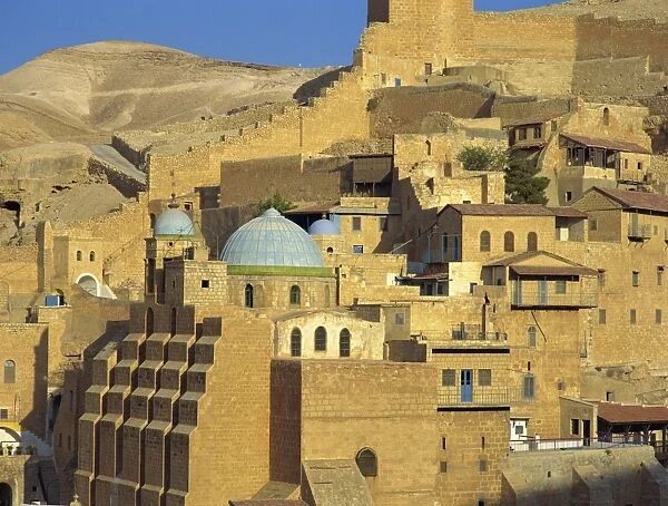 Buildings at the Mar Saba Orthodox Monastery near Bethlehem, in the Judean Desert