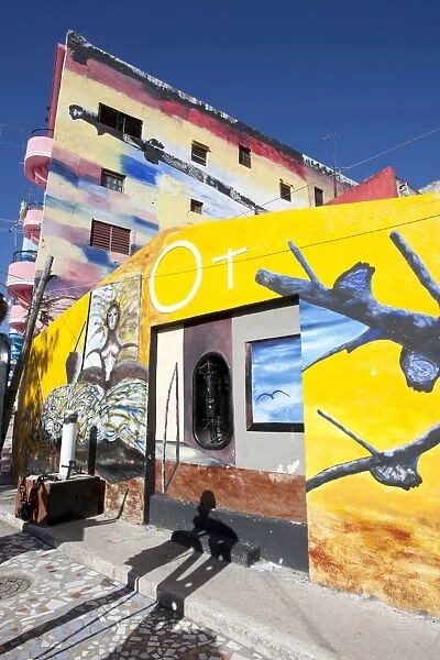 Buildings painted in colourful Afro-Cuban art, masterminded by artist Salvador Gonzalez Escalona