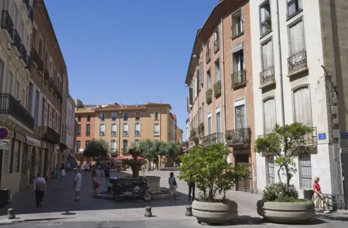Framed Print : Buildings, Place Gambetta, Perpignan, Pyrenees-Orientales, Languedoc-Roussillon Framed Print : Buildings, Place Gambetta, Perpignan, Pyrenees-Orientales, Languedoc-Roussillon