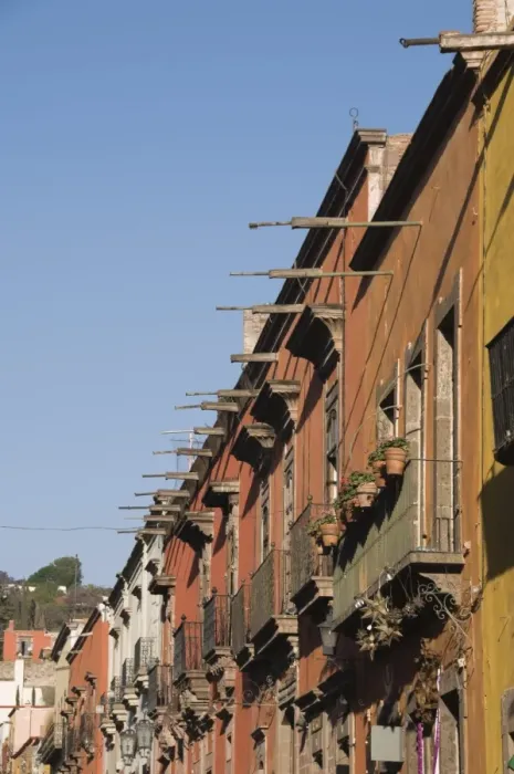 Framed Print : Detail of buildings, San Miguel de Allende (San Miguel), Guanajuato State