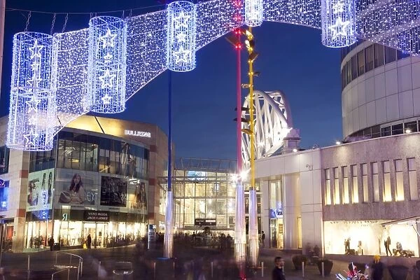 Bullring Shopping Centre at Christmas, City Centre, Birmingham, West Midlands
