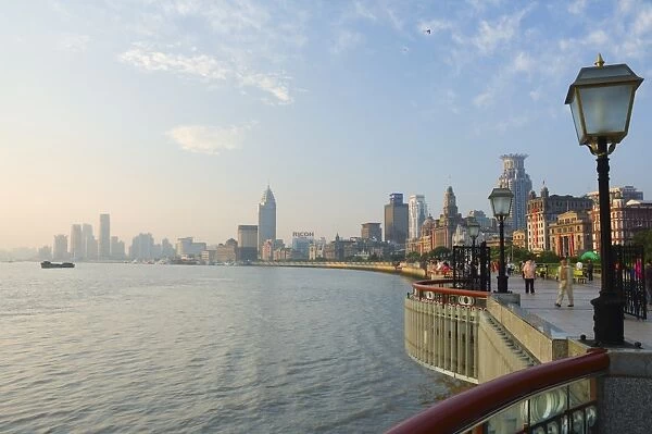 The Bund and Huangpu River, Huangpu District, Shanghai, China, Asia