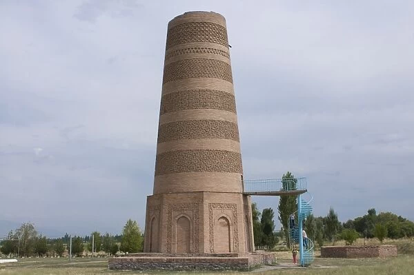 Burana Tower, a minaret, Burana, Kyrgyzstan, Central Asia, Asia