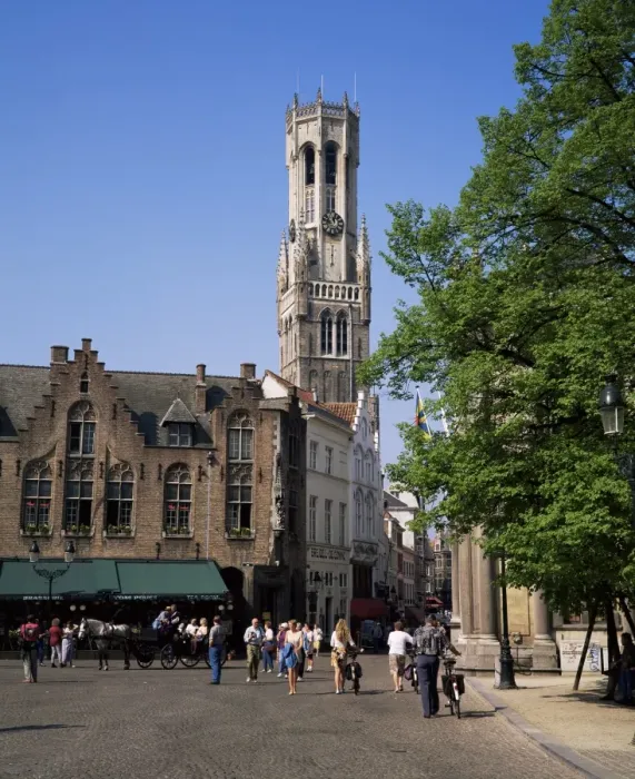 Framed Print : Burg Square and Belfry Tower, Bruges, Belgium, Europe Framed Print : Burg Square and Belfry Tower, Bruges, Belgium, Europe