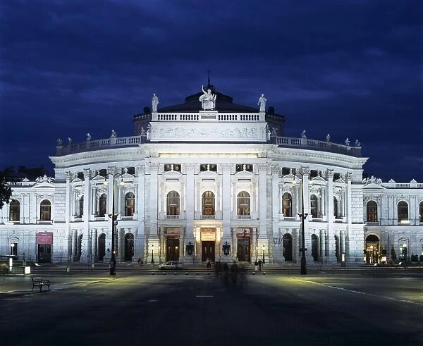 Burgtheater at night, UNESCO World Heritage Site, Vienna, Austria, Europe