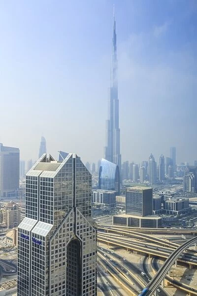 Burj Khalifa and city skyline, Downtown, Dubai, United Arab Emirates, Middle East