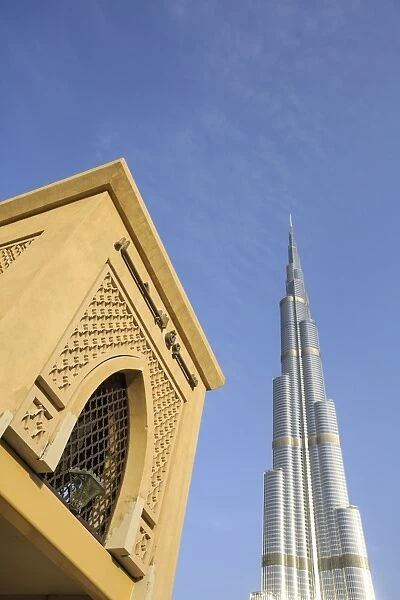 Burj Khalifa and Souk Al Bahar, Dubai, United Arab Emirates, Middle East