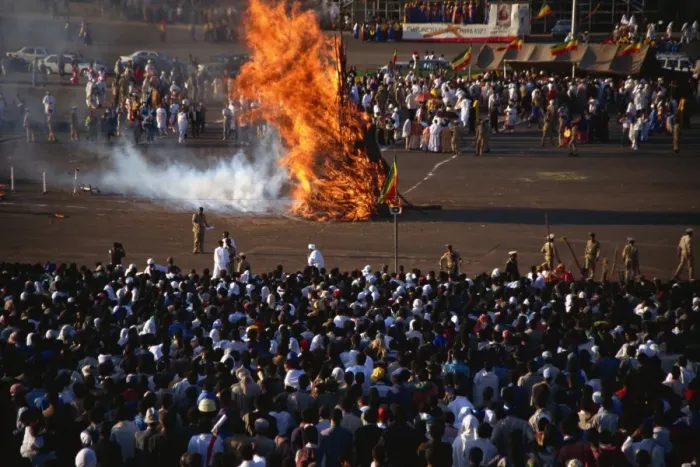 Framed Print : Burning ceremony, Mescal celebration, Addis Ababa, Ethiopia, Africa Framed Print : Burning ceremony, Mescal celebration, Addis Ababa, Ethiopia, Africa