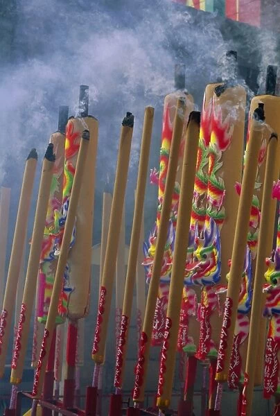 Burning incense on religious holiday
