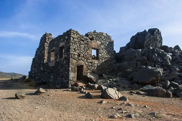 Bushiribana Gold Mine ruins in Aruba, ABC Islands, Netherlands Antilles, Caribbean, Central America