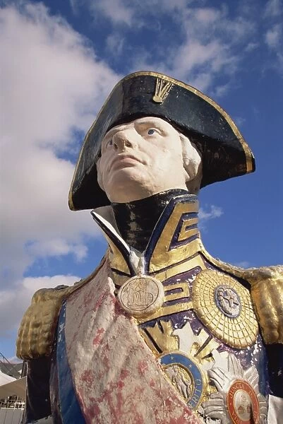 Bust of Lord Nelson, Portsmouth Dockyard, Hampshire, England, United Kingdom, Europe
