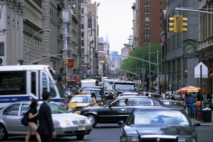 Framed Print : Busy traffic at Broadway Framed Print : Busy traffic at Broadway