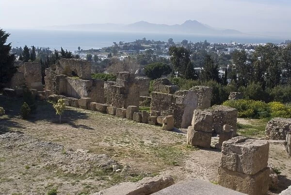 Byrsa Hill, looking down on the ancient port at the original Punic site at Carthage