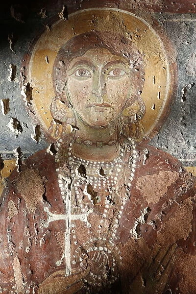 Byzantine fresco of Santa Sophia in Santa Maria della Croce church, Casarano, Lecce