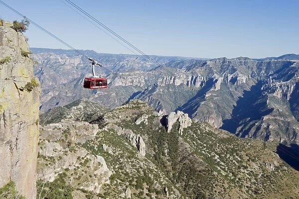 Cable car at Barranca del Cobre (Copper Canyon), Chihuahua state, Mexico, North America