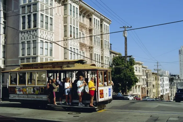 Framed Print : Cable car on Nob Hill Framed Print : Cable car on Nob Hill