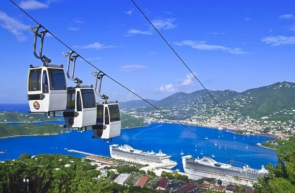 Cable car, St. Thomas, United States Virgin Islands, West Indies, Caribbean