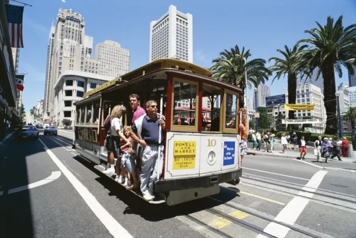 Framed Print : Cable car, Union Square area Framed Print : Cable car, Union Square area