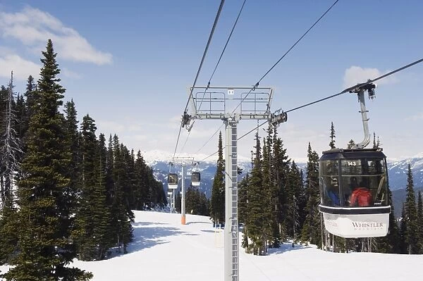 Cable car in Whistler mountain resort, venue of the 2010 Winter Olympic Games