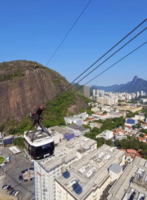 Framed Print : Cableway (cable car) to Sugarloaf Mountain, Urca, Rio de Janeiro, Brazil, South America Framed Print : Cableway (cable car) to Sugarloaf Mountain, Urca, Rio de Janeiro, Brazil, South America