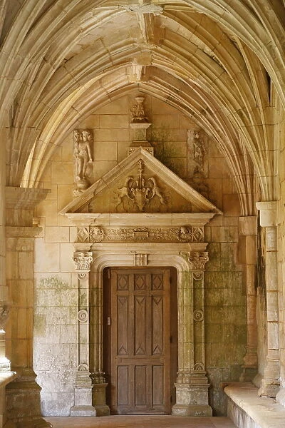 Cadouin Abbey cloister, Cadouin, Dordogne, France, Europe
