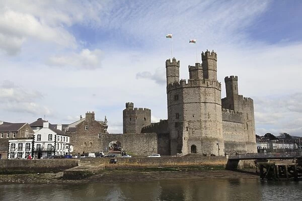 Caernarfon Castle, UNESCO World Heritage Site, Caernarfon, Gwynedd, North Wales, Wales, United Kingdom, Europe