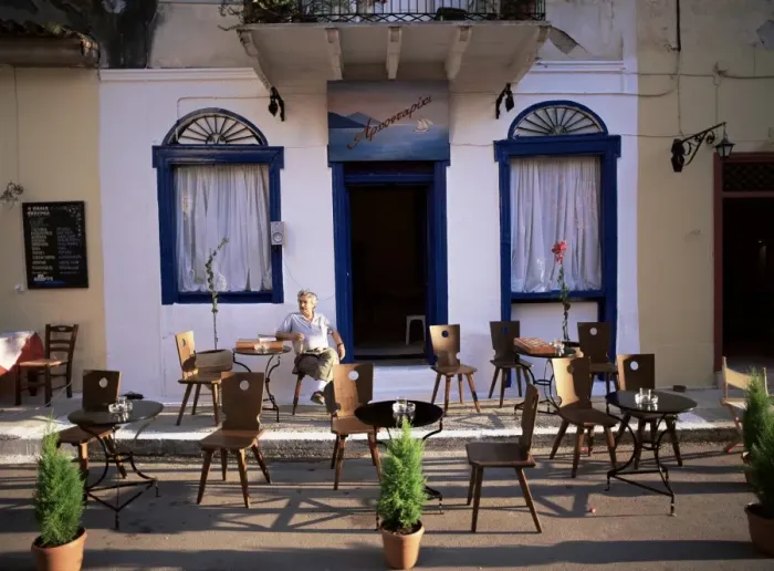 Framed Print : Cafe, Nafplion Framed Print : Cafe, Nafplion