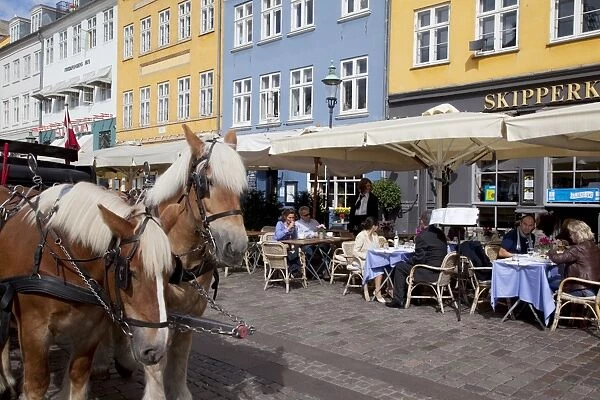Cafe, Nyhavn, Copenhagen, Denmark, Scandinavia, Europe