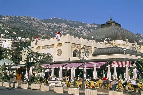 Cafe de Paris, Monte Carlo, Monaco, Cote d Azur, Mediterranean, Europe