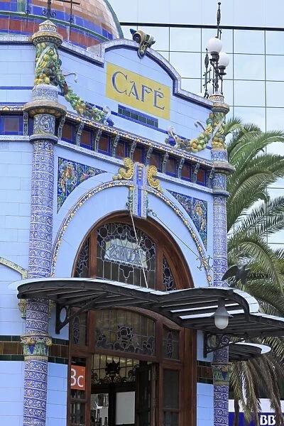 Cafe in San Telmo Park in the Triana District, Las Palmas City, Gran Canaria Island, Canary Islands, Spain, Europe