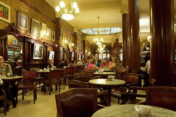 Cafe Tortoni, a famous tango cafe restaurant located on Avenue de Mayo